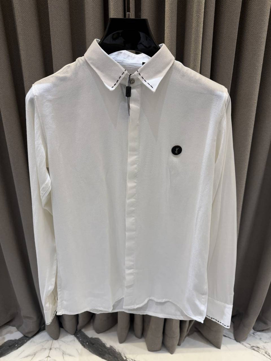 YSL White Premium imp Linen Shirt
