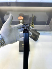 Tommy Hilfigar Glossy Black Reversible Belt Fa 401