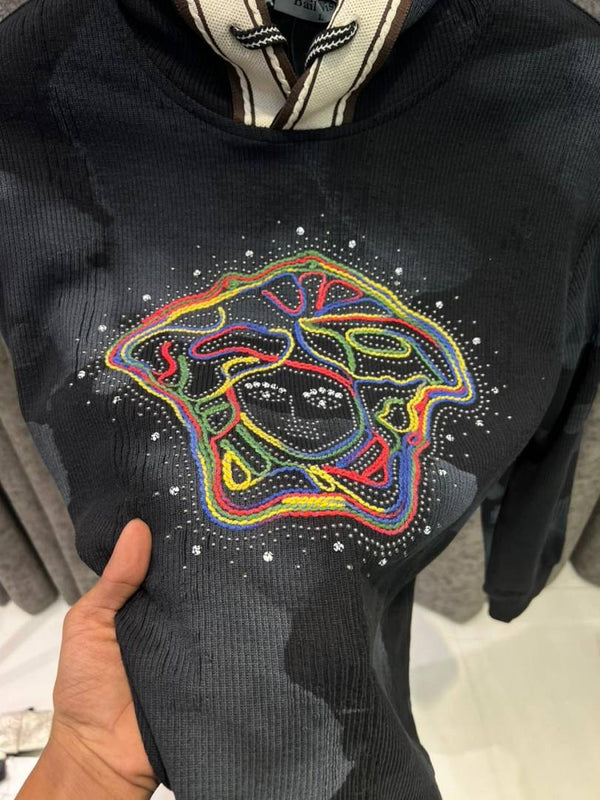 Versace IMPORTED HOODIE STORE ARTICLE BLACK