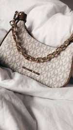Michael Kors CB Cora 100822 Mini Zip Pouchette Signature OG Dust Cover & Carry Bag