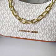 Michael Kors CB Cora 100822 Mini Zip Pouchette Signature OG Dust Cover & Carry Bag