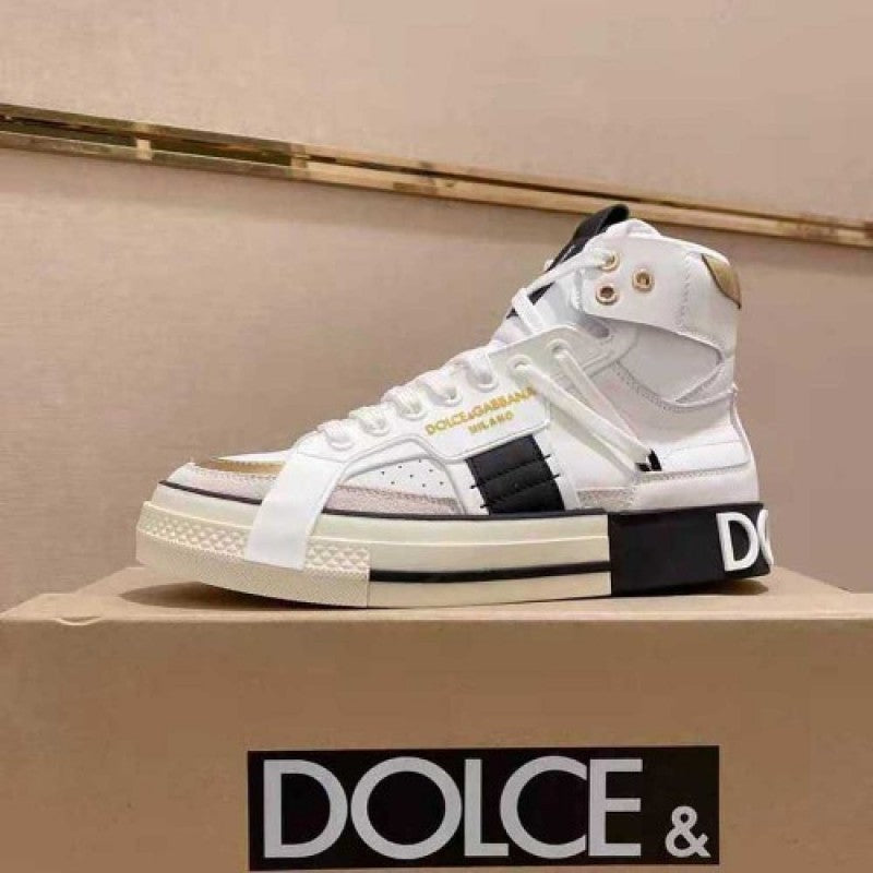Dolce Gabana D G Men Calfskin 2 Zero Custom High Top Sneakers
