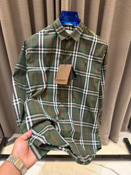 Burberry Signature Full Sleeves Shirt GreeN