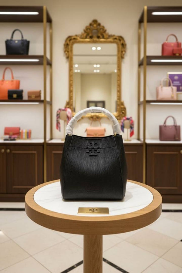 Tori Burch_McGraw_Bucket_Bag_With_OriginalBox_DustCover