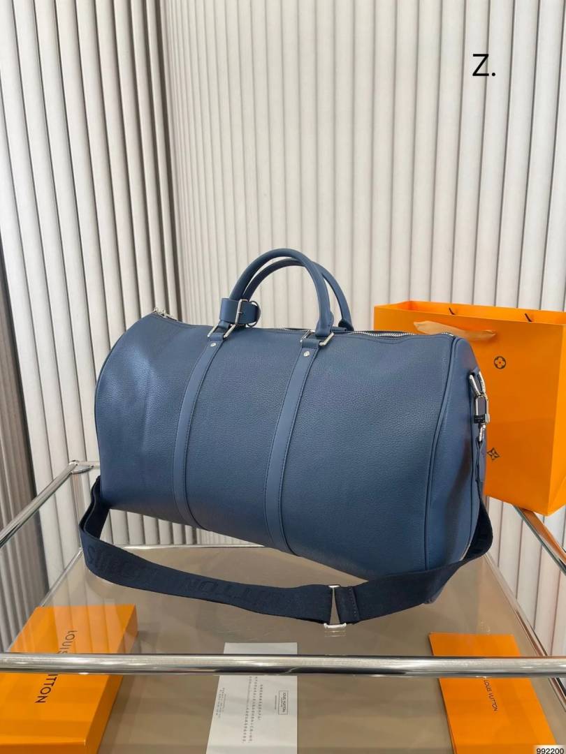 _vuitton_lv keepall bandoulire premium unisex duffle bag with dust bag & accessories (blue - 687)