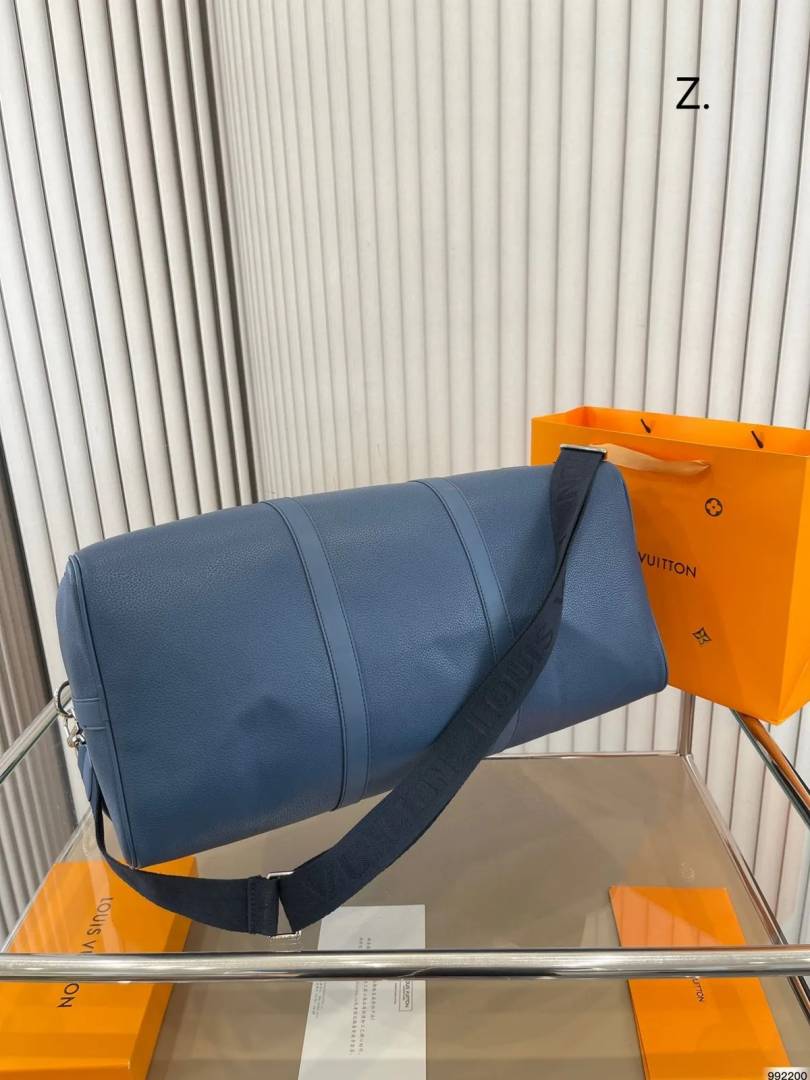 _vuitton_lv keepall bandoulire premium unisex duffle bag with dust bag & accessories (blue - 687)