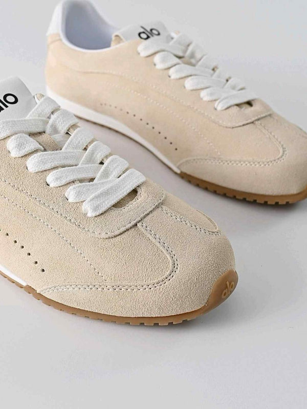Alo Yoga Sunset Suede Sneakers Beige