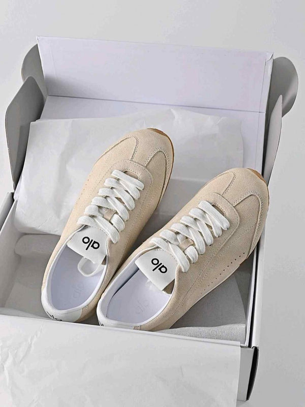 Alo Yoga Sunset Suede Sneakers Beige