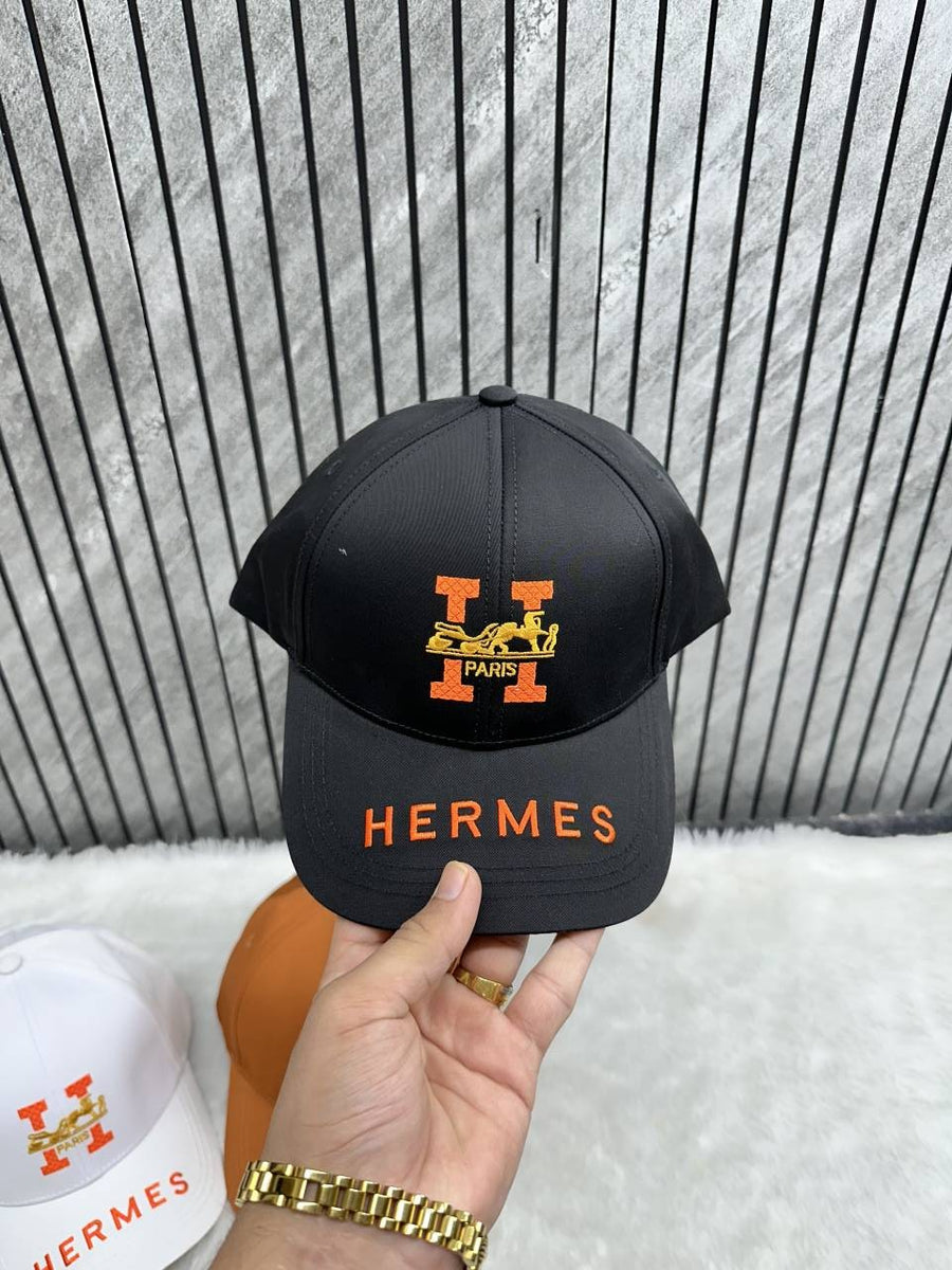 Hermes H Double Logo Black Premium Unisex Cap