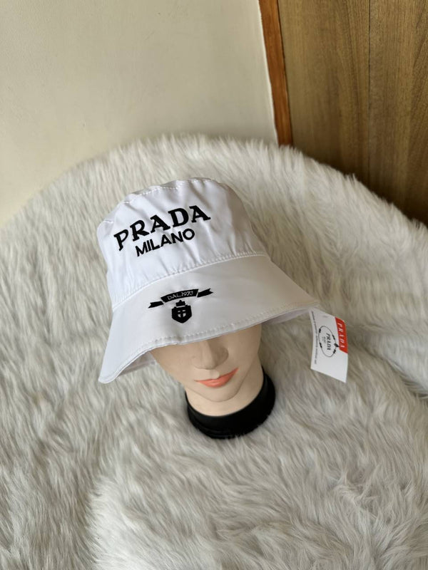 Prada_Milano_White_Nylon_Premium_Bucket_Hat_With_Safety_Box