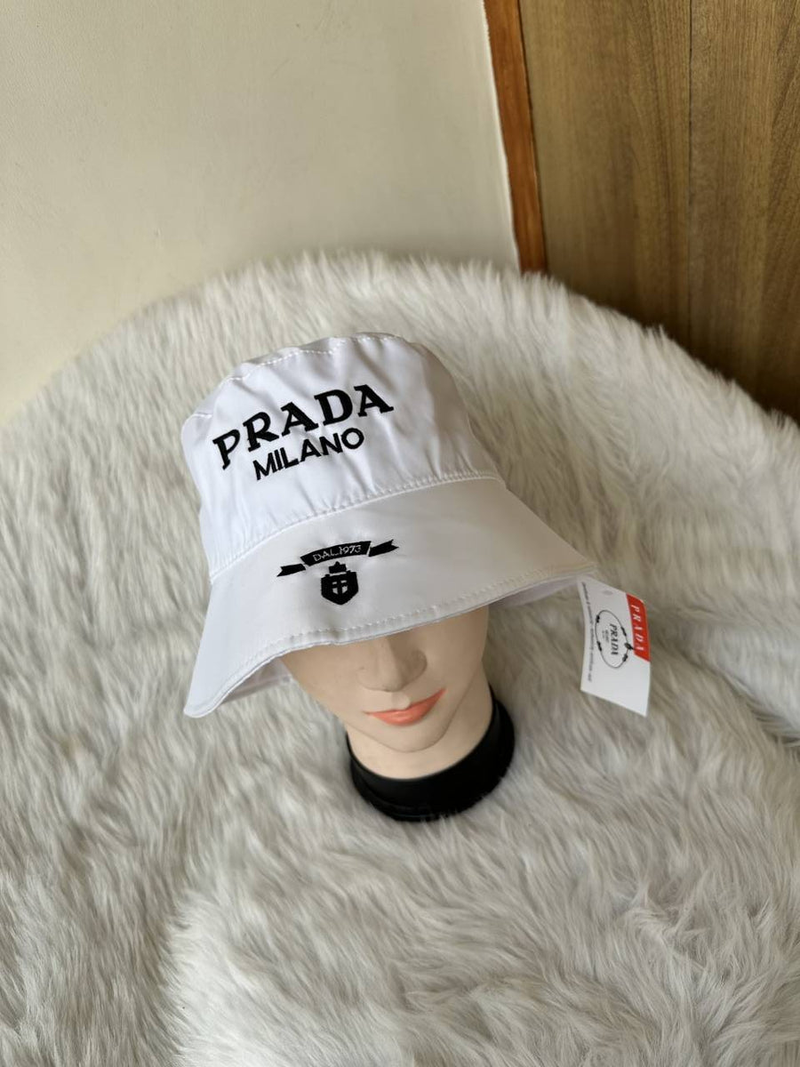 Prada_Milano_White_Nylon_Premium_Bucket_Hat_With_Safety_Box