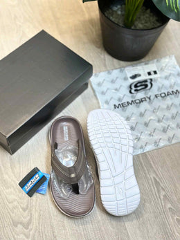Skechers Go Recover Premium Brown White Simplex