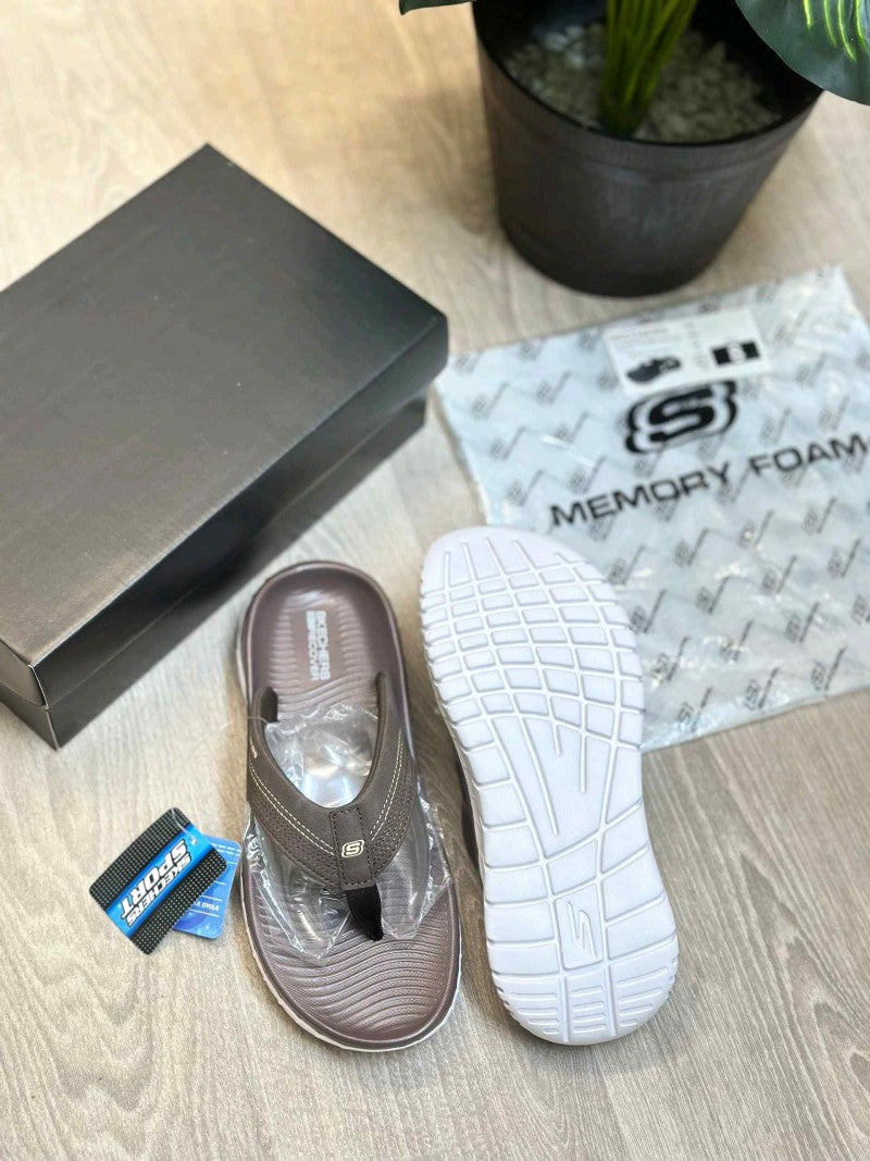 Skechers Go Recover Premium Brown White Simplex