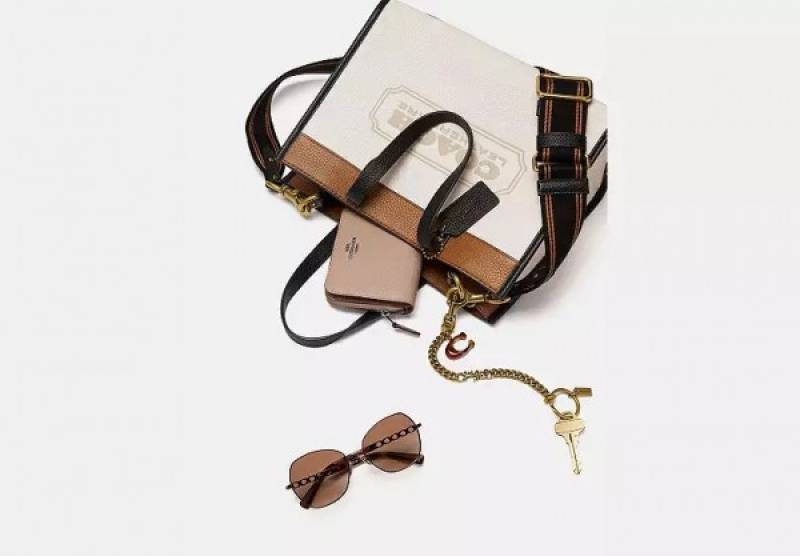 Coach Field Tote Bag With OG Double Box & Dust Bag & Shoulder Strap & Extra Pouch (White - 116)