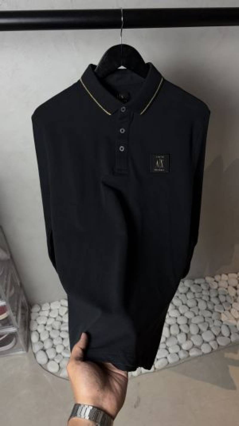 Armaa__ Exchange Premium Long Sleeve Polo T Shirt Black 1072 sale- offer. VS1000