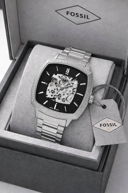 Fossil x Nick Jonas Machine Luxe silver Black
