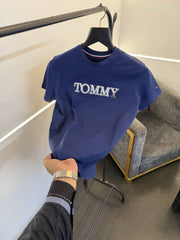 Tommy hilfigar imported round neck tshirt blue