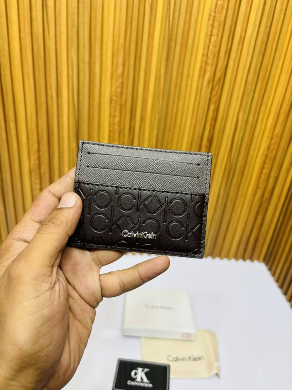 105 CK CALVIN KLINE PREMIUM QUALITY CARD HOLDER WALLET BROWN