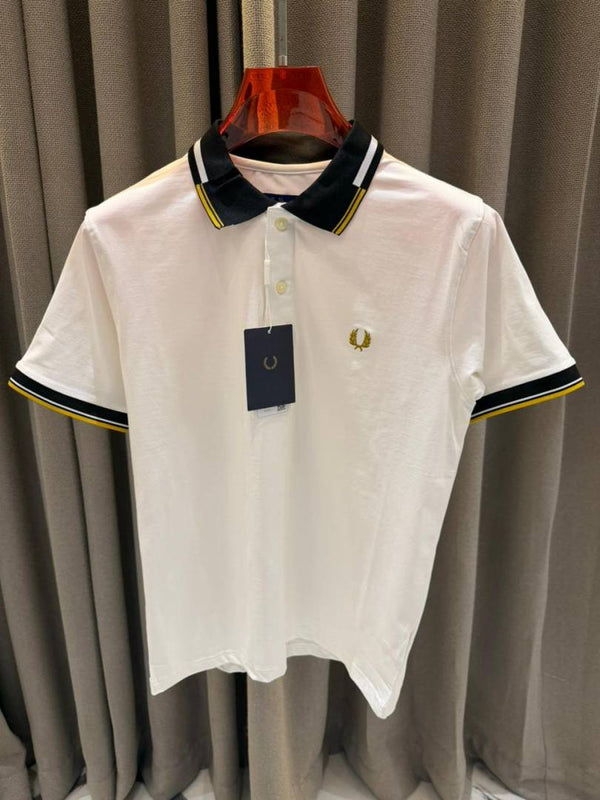 Fred Perry Chest Logo Polo T-shirt White