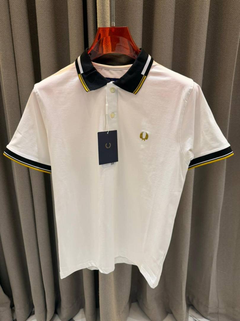 Fred Perry Chest Logo Polo T-shirt White