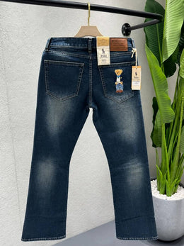 Ralph Lauren Bootcut Premium Imported Fabric Denim With Back Pocket Embroidered Work Logo 4581