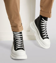 Alexander McQueen Tread Slick High Black White