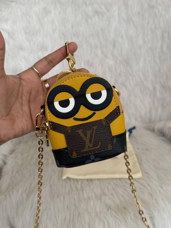 Louis Vuitton X Minion Mini Crossbody Bag Keychain With Original Box & DustCover