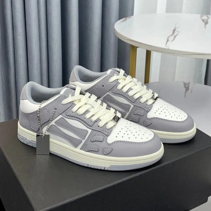 Amiri skeleton low top grey