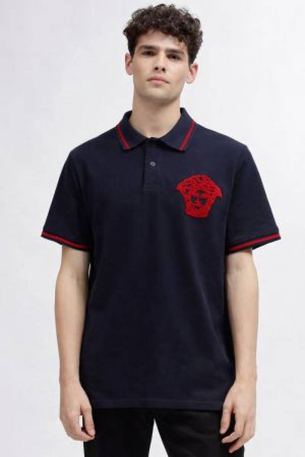 Versace_impoted polo tshirt Navy blue