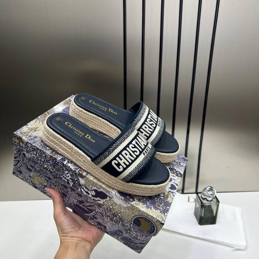 DiyorRiviera_Dway_Dark_Navy_Blue_Pump_Flats_For_Her_With_Original_Box_And_Dustcover