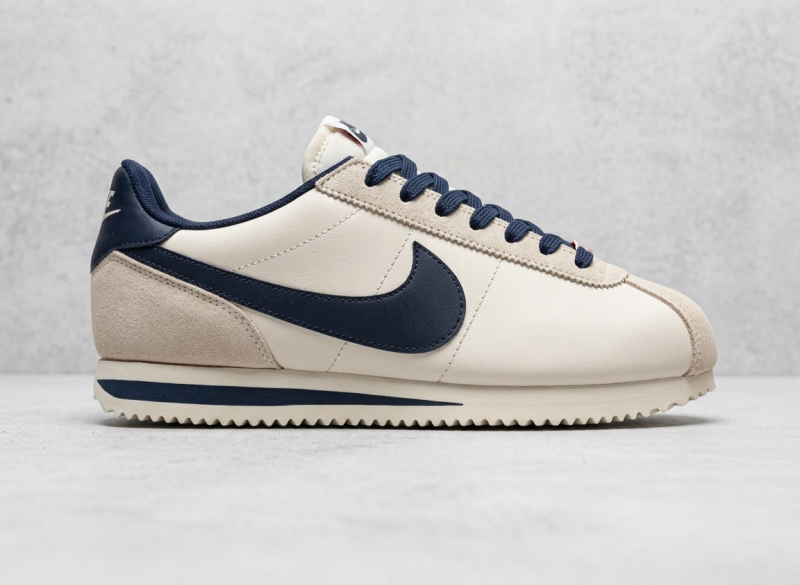 Nike CORTEZ WHITE BLUE WITH SUEDE