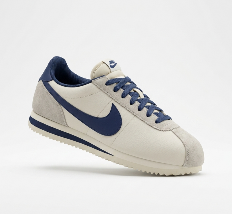 Nike CORTEZ WHITE BLUE WITH SUEDE