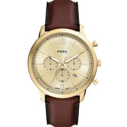 Fossil Neutro Chronograph DarkBrown Gold