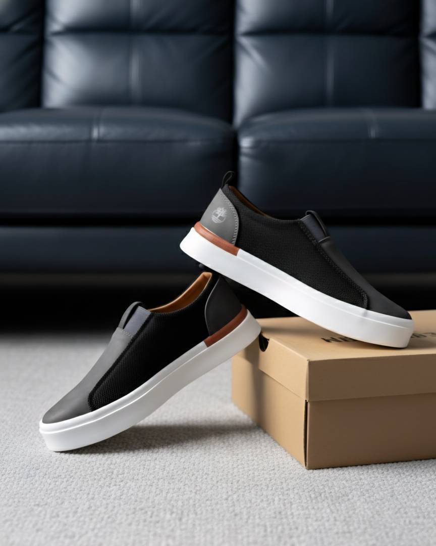 TIMBERLAND SLIP ON SNEAKER BLACK GREY