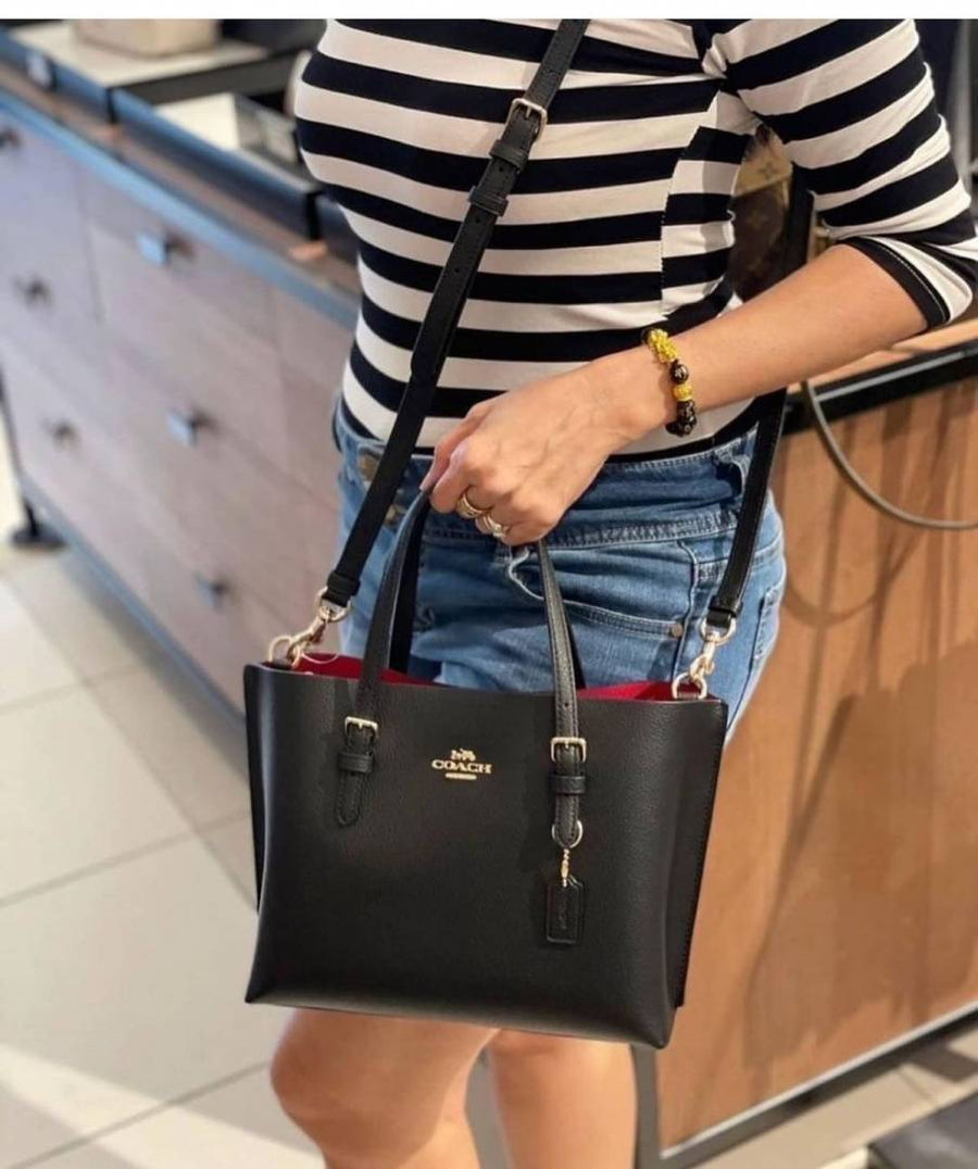 Coach_Mollie_25_Black_Medium_Tote_With_OriginalBox