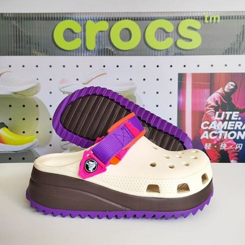 croc classic hiker clogs purple