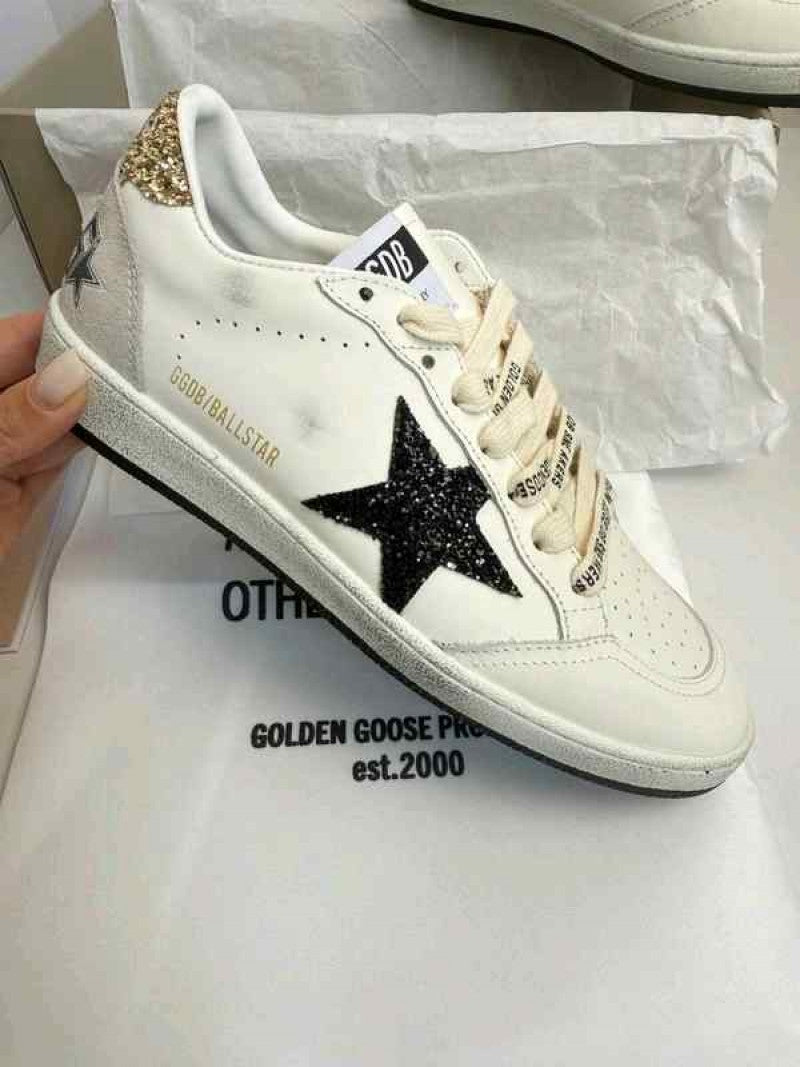 Golden Goose Ball star White Black Gold Ice 5087