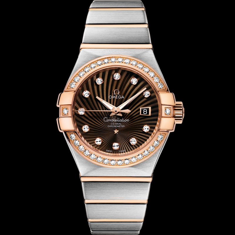 Omeg_ga Constellation Quartz luxury watch.