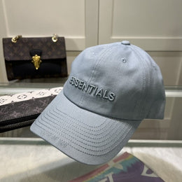 Essential Fear Of God Front Logo Blue Premium Unisex Cap (With Box)