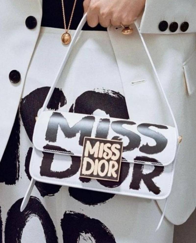 Miss Dioor Luxury Edition Superior Quality Flap Shoulder Bag With OG Box & Dust Bag (White - 1018)