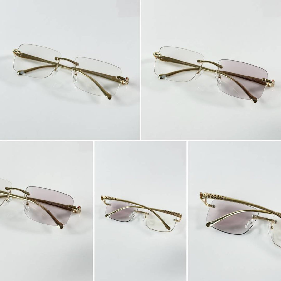 Cartier 1026 Gold Brown Day Night Color Changing Glass