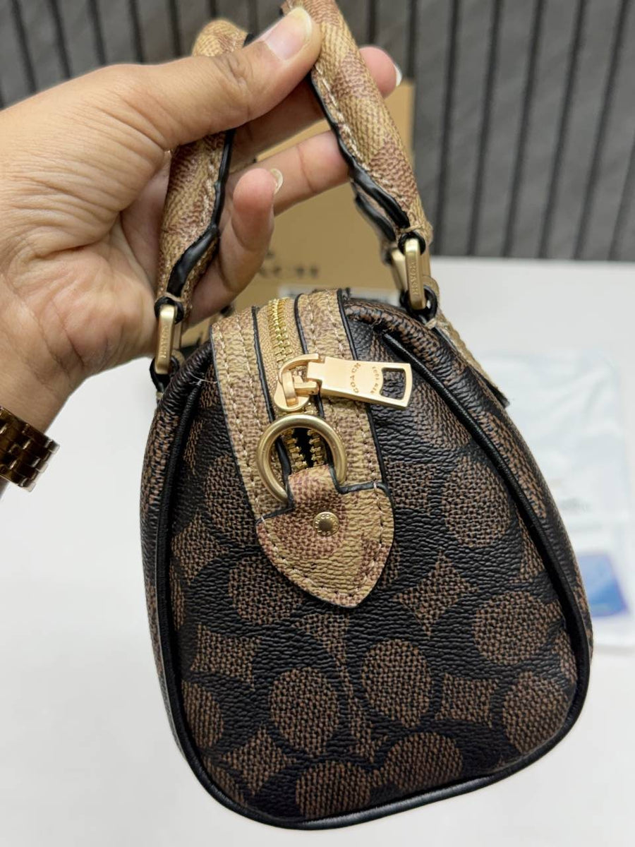 Coach Rowan Mini Coffee-Ap-Black With OriginalBox DustCover