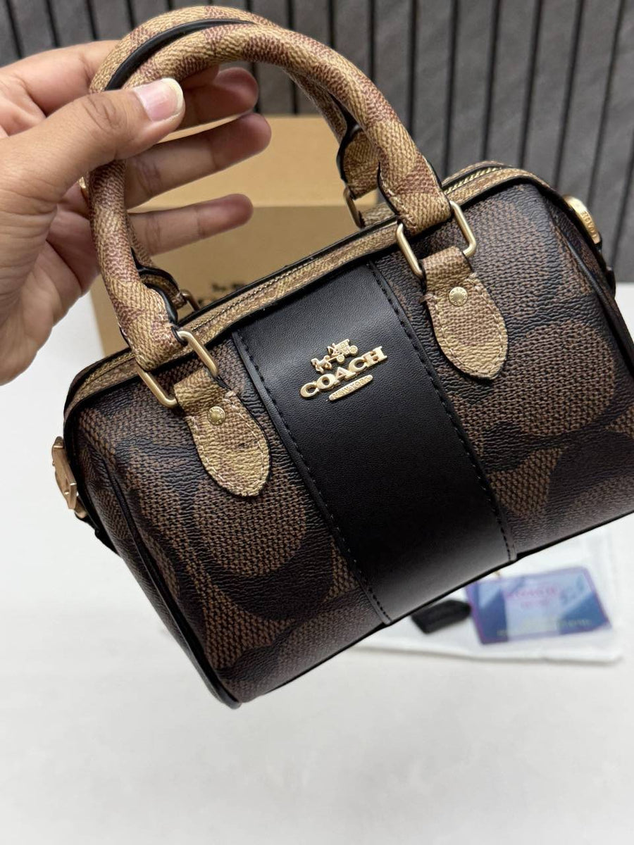 Coach Rowan Mini Coffee-Ap-Black With OriginalBox DustCover