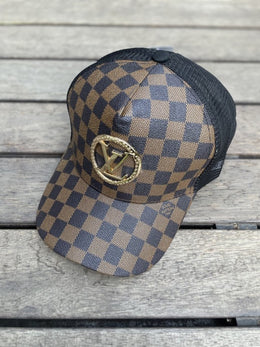 Louis Vuitton_Checkered_Brown_Logo_Premium_Unisex_Cap_(With_Safety_Box)_921