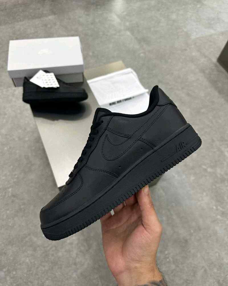 Nike Airforce 1 Black 1st Leather semi UA 1061