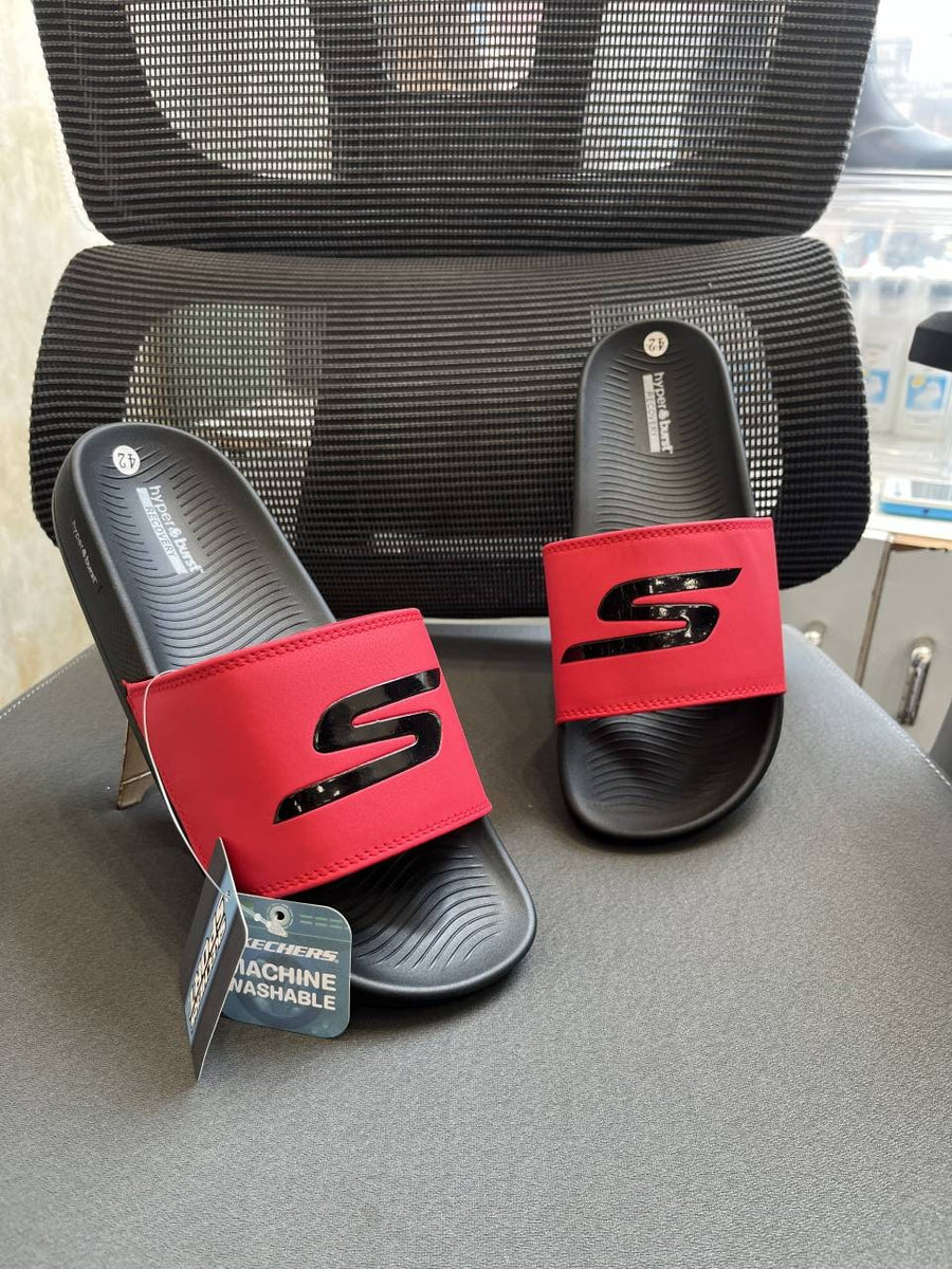 Skechers Hyper Burst Soft Slides S Red