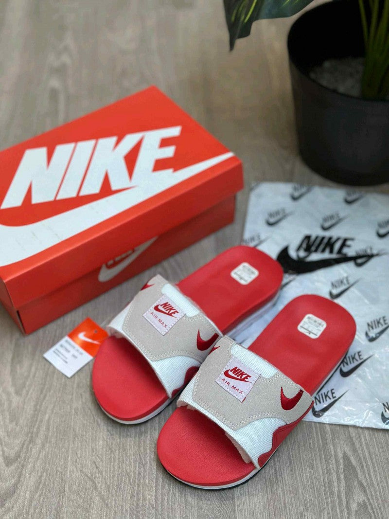 Nike Airmax 1 Premium Red White Flip-Flop