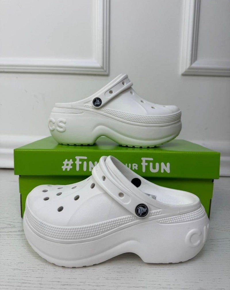 wmn Crocccs platform bella clogs for her