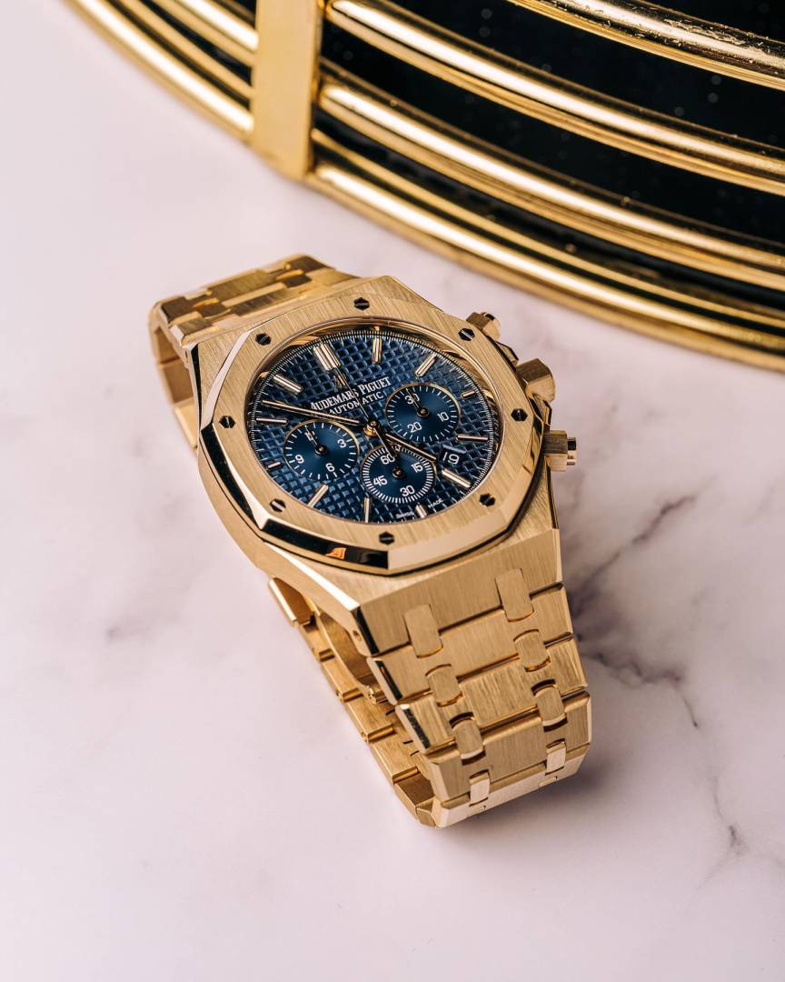 Audemars pigeu_t royal oak chronograph Gold-Blue