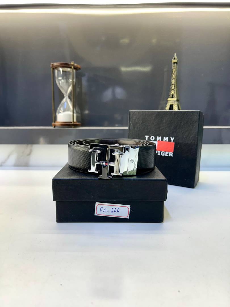 Tommy Hilfigar Glossy Silver Belt Fa 665
